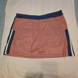 Womens PGA Tour Skort NWT Orange Blue White